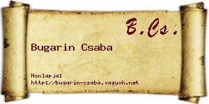 Bugarin Csaba névjegykártya